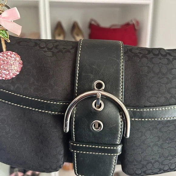 Black Signature y2k Coach SoHo Flap Bag 🎀🖤