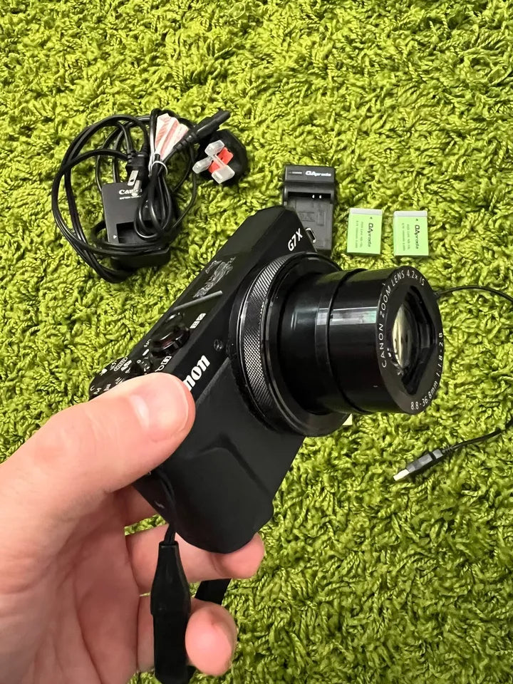 Canon PowerShot G7 X Mark II 20.1 MP Compact Digital Camera with all accessories - Black (tested)