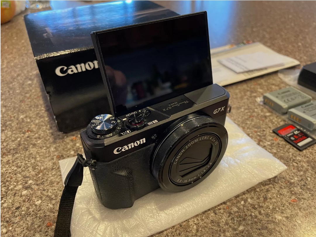 Canon PowerShot G7 X Mark II 20.1 MP Compact Digital Camera with all accessories - Black (tested)