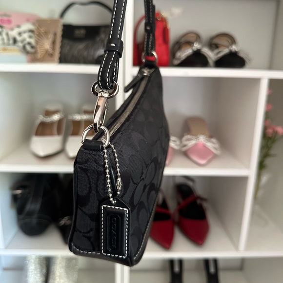 Coach Black Signature Demi Bag 🖤