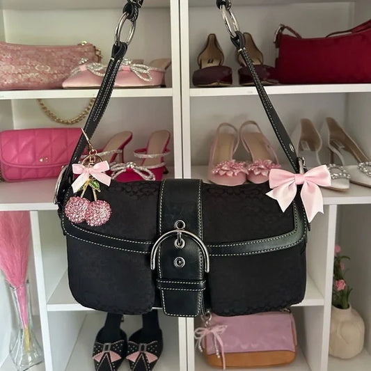 Black Signature y2k Coach SoHo Flap Bag 🎀🖤