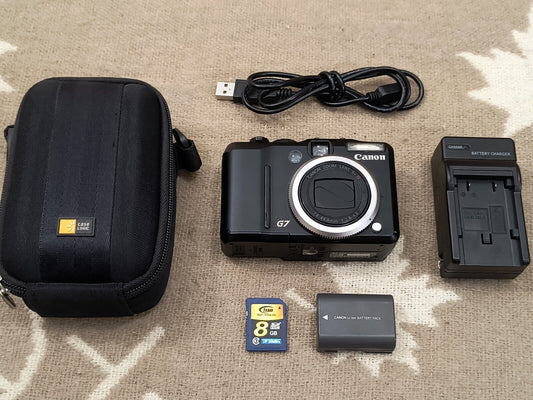 Canon PowerShot G7 10.0MP Digital Camera - Black Fully Working Great Shape
