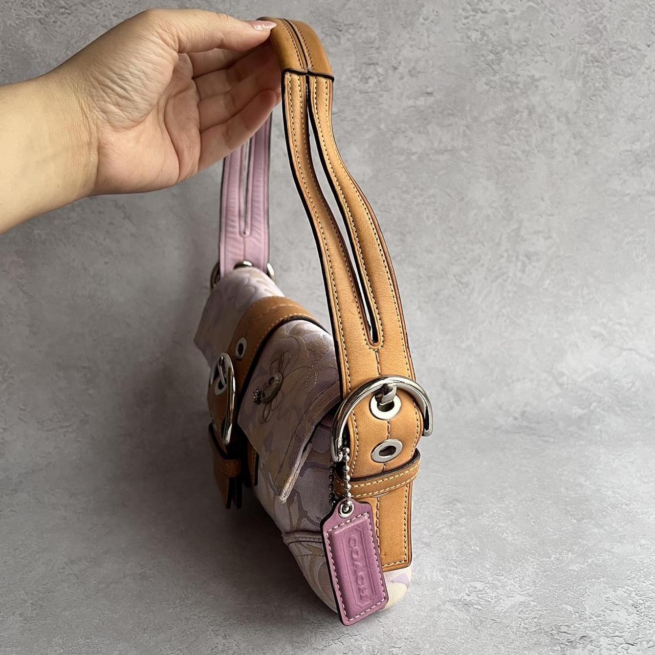 coach signature ladybug buckle shoulder bag