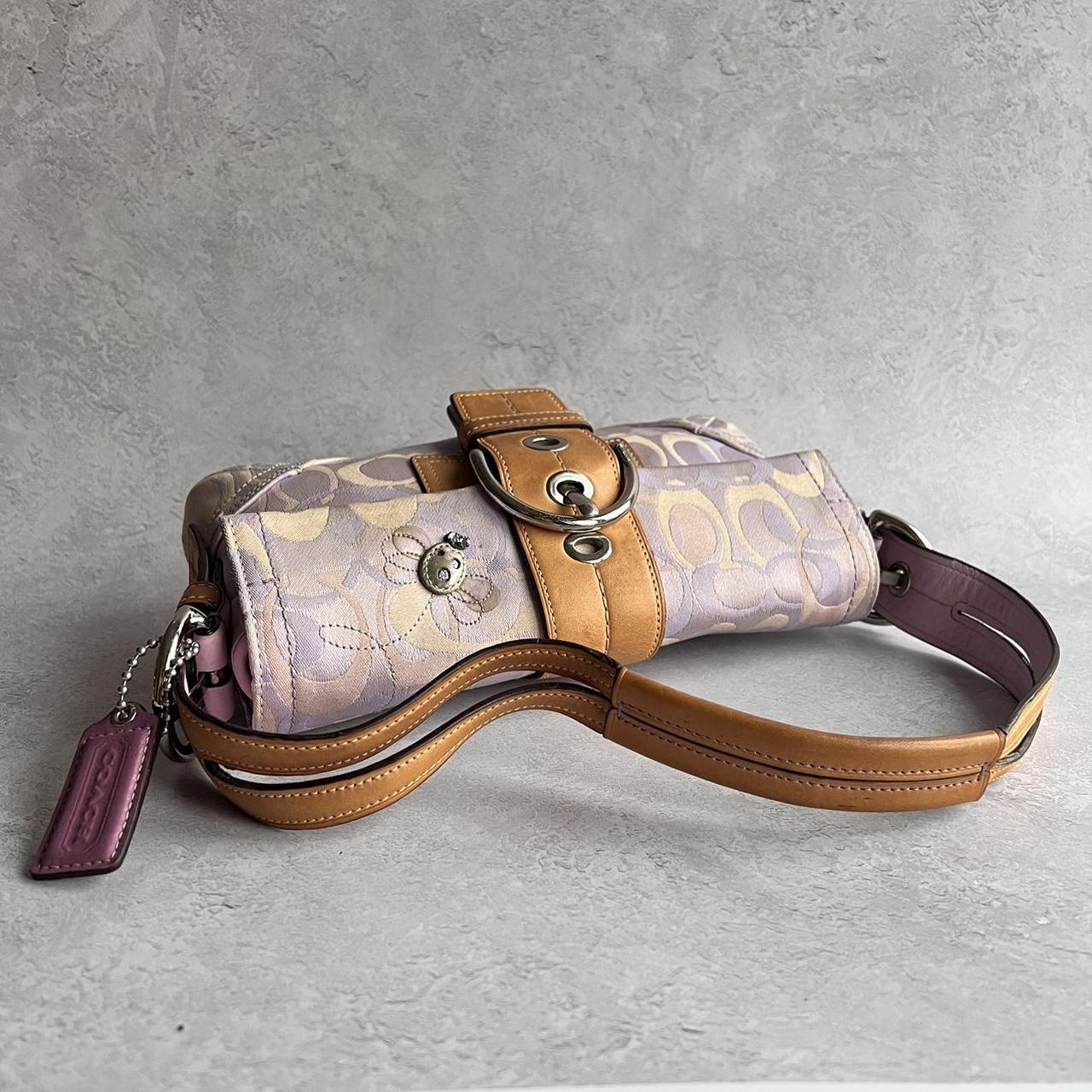 coach signature ladybug buckle shoulder bag